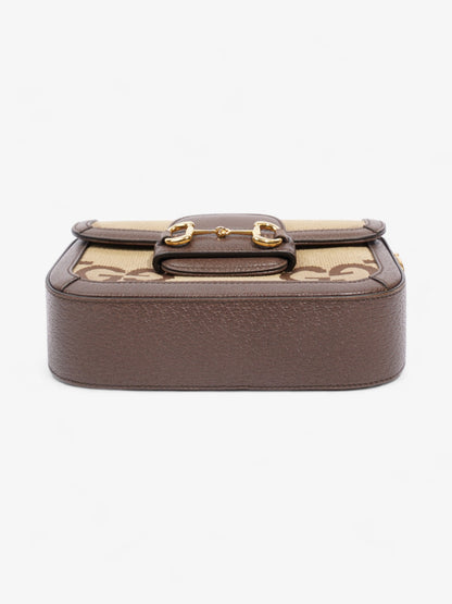 Gucci  Horsebit 1955 Beige And Jumbo Jumbo GG Canvas Mini