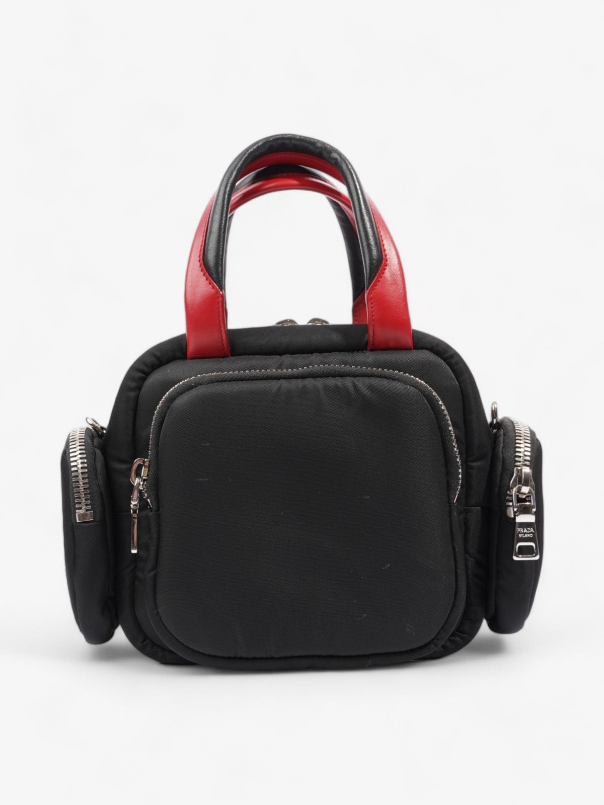 Prada Cargo Pocket Tote Black / Red Re Nylon