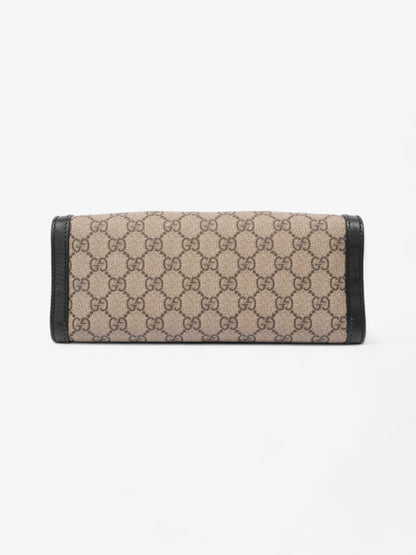 Gucci Padlock Beige And Ebony GG Supreme / Black Coated Canvas Small