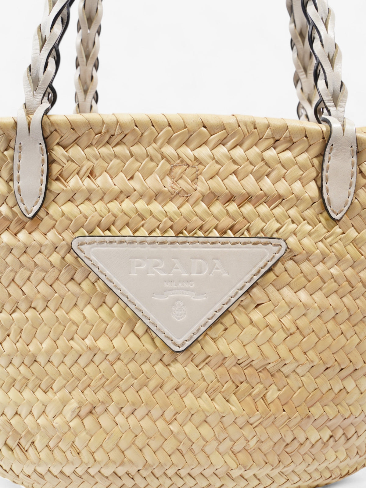 Prada Basket bag Beige / White Wicker