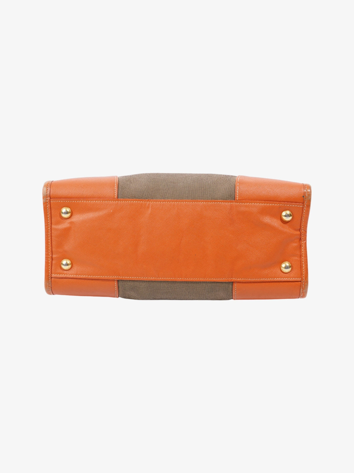Prada Canvas Tote Brown / Beige / Orange Canvas