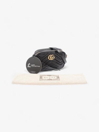 Gucci Marmont  Black Matelasse Leather Mini