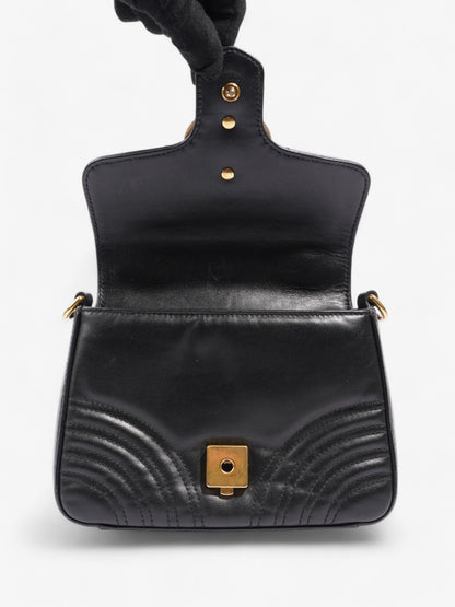 Gucci GG Marmont Mini Top Handle Bag in Quilted Black Leather Black GG Supreme Matelasse Leather Mini