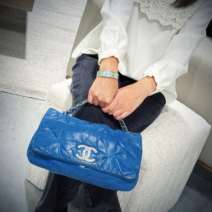 Chanel CC Glint Iridescent Calfskin Nubuck Flap bag TWS