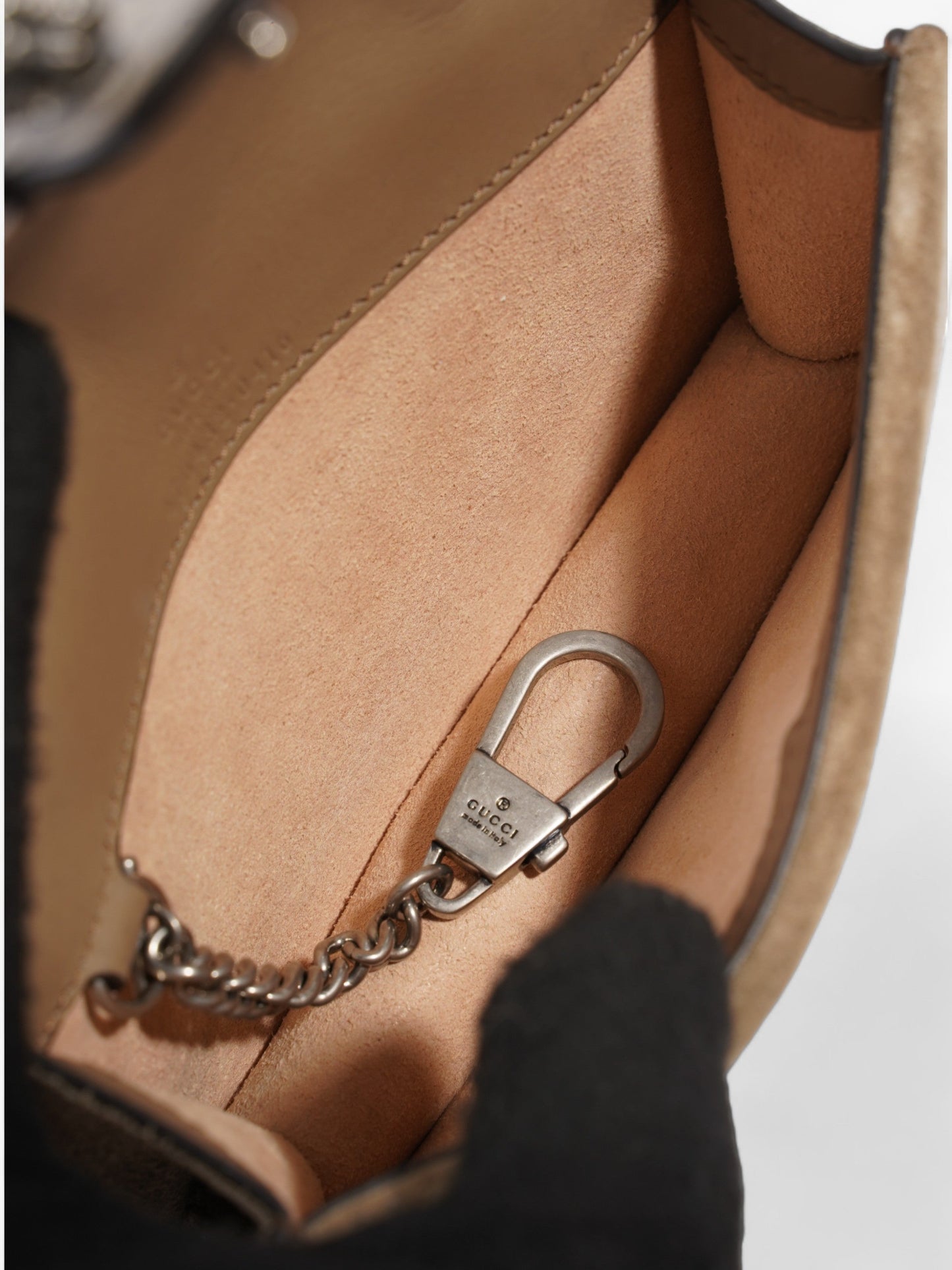 Gucci Super Mini Dionysus Beige And Ebony GG Supreme Coated Canvas