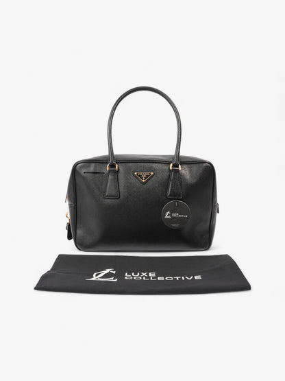 Prada Bauletto Tote Bag Black Saffiano Leather