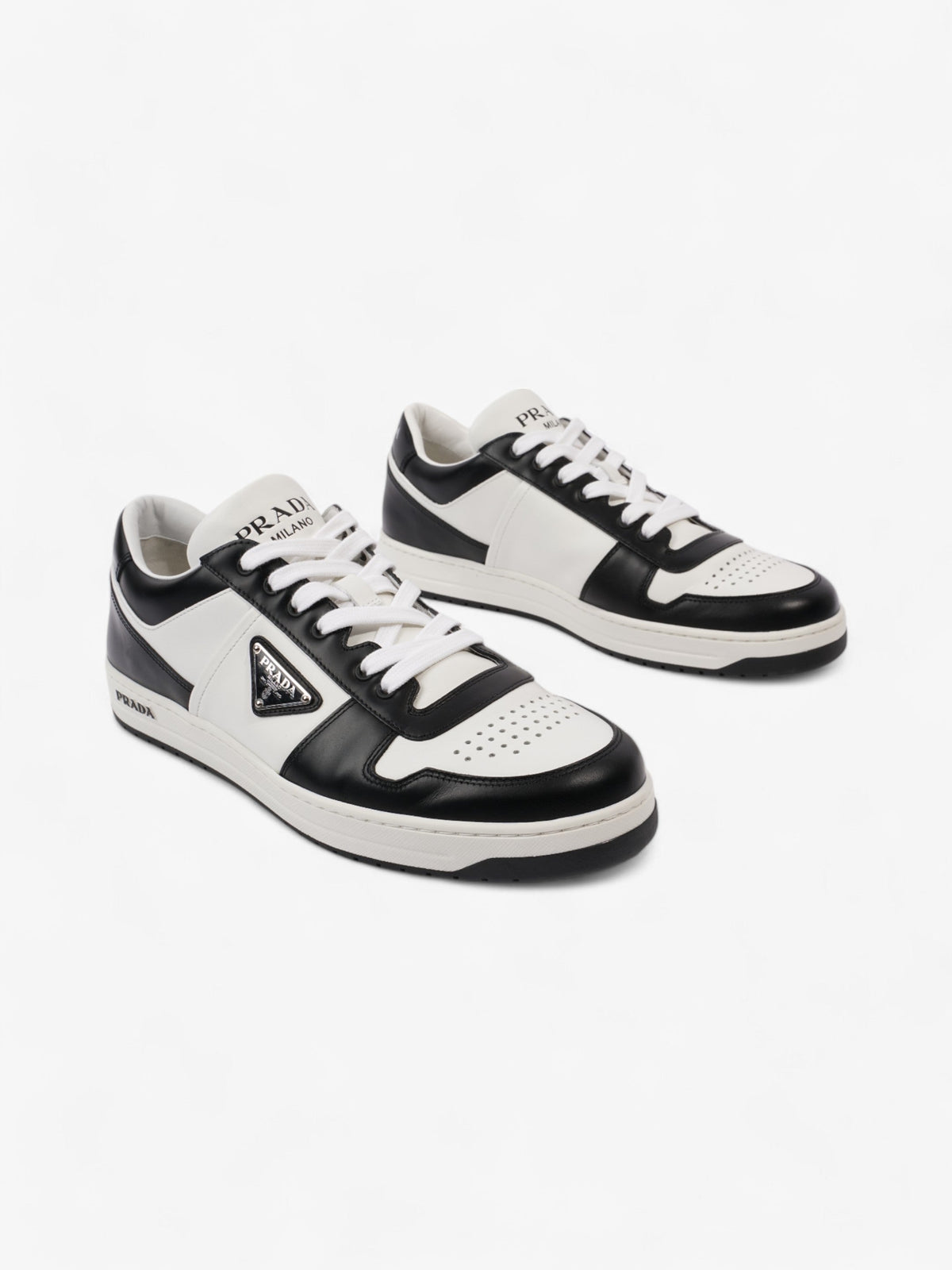 Prada Downtown White  / Black Leather EU 42 UK 8