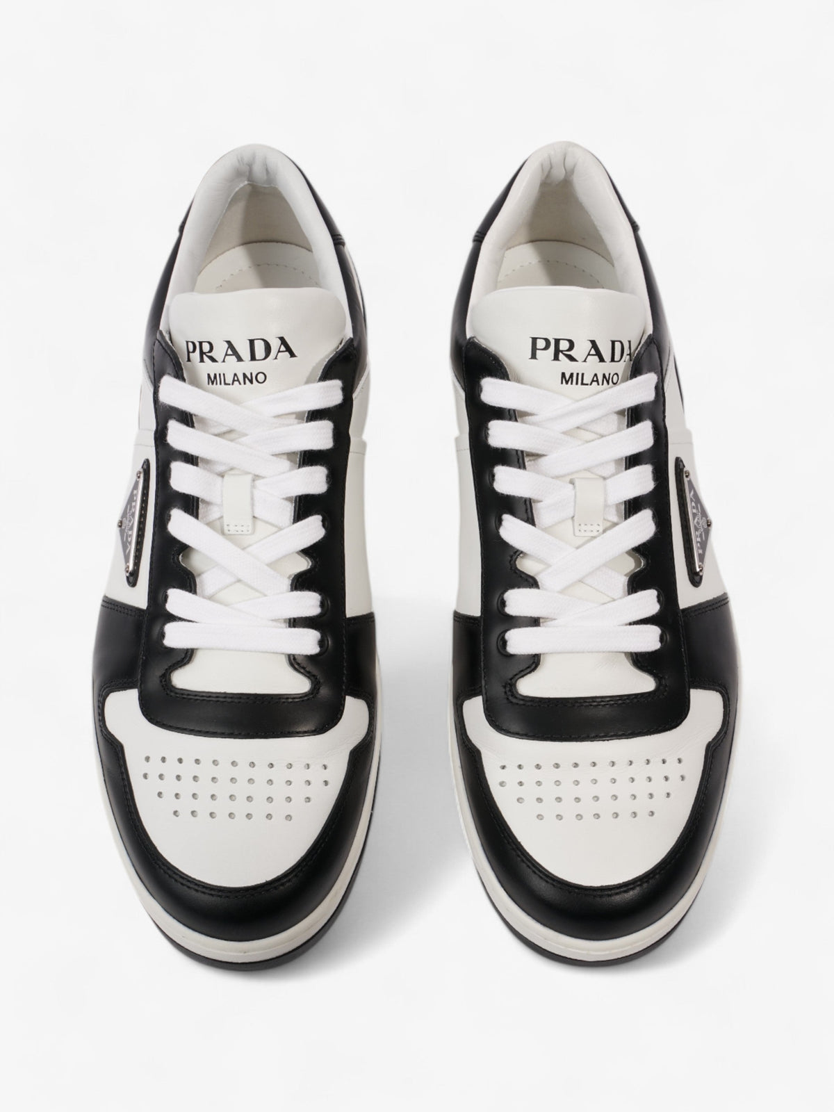 Prada Downtown White  / Black Leather EU 42 UK 8