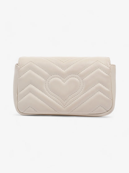 Gucci GG Marmont Super Mini Light Grey Matelasse Leather