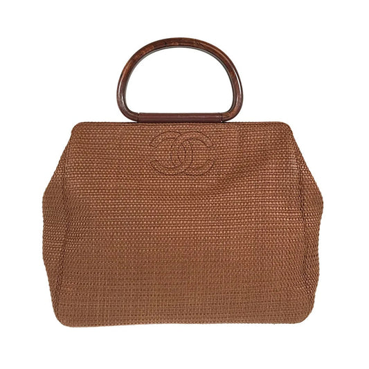 CHANEL CC   WOVEN RAFFIA HANDBAG
