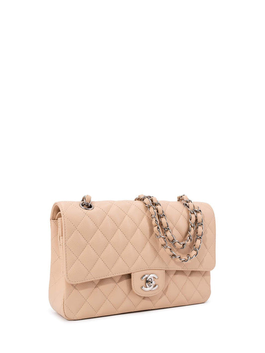 Chanel Caviar Quilted Medium Double Flap Bag Beige