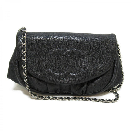 Chanel CAVIAR LEATHER HALF MOON WALLET ON A CHAIN