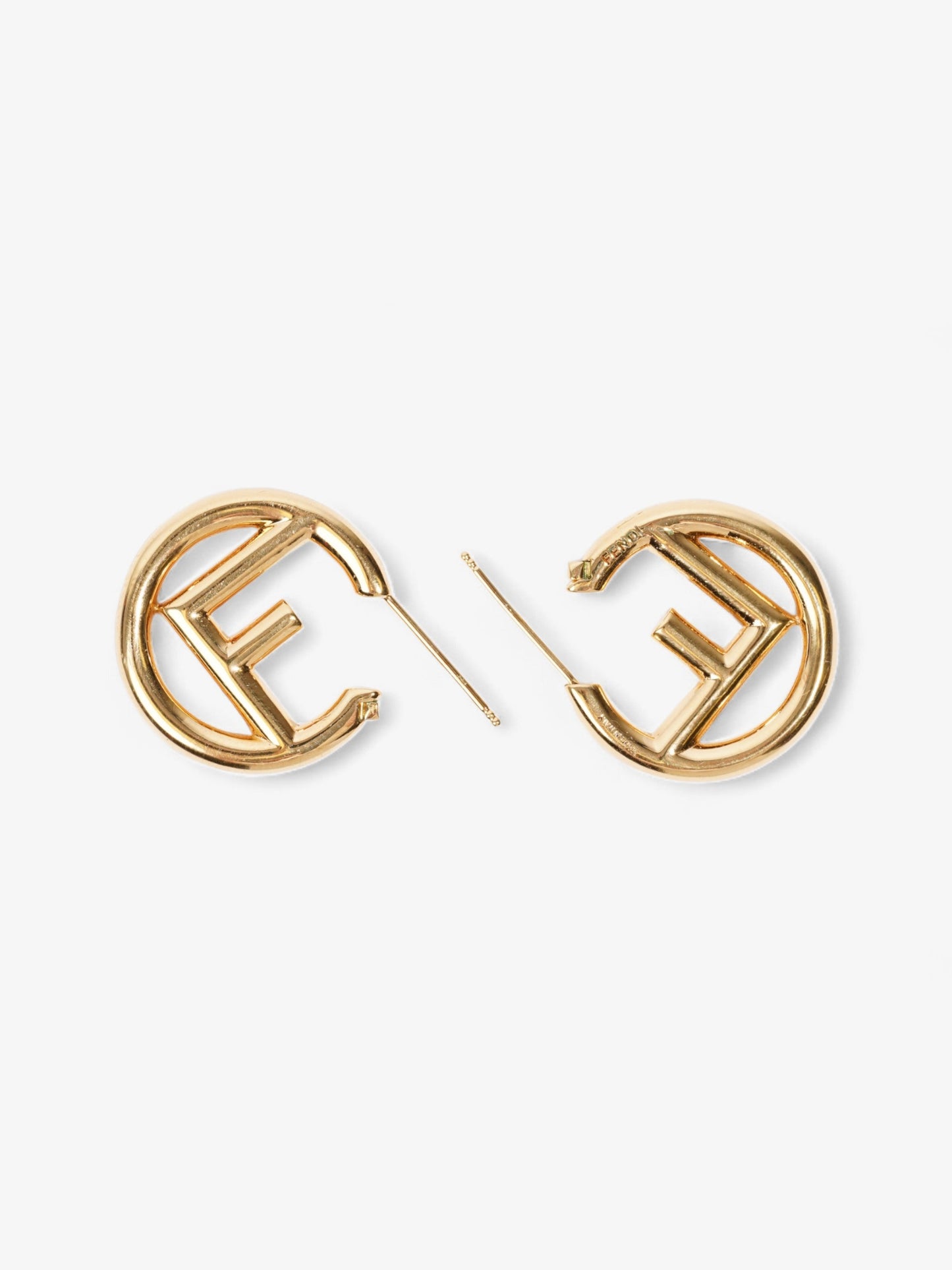Fendi F is for Fendi Earrings Gold Base Metal