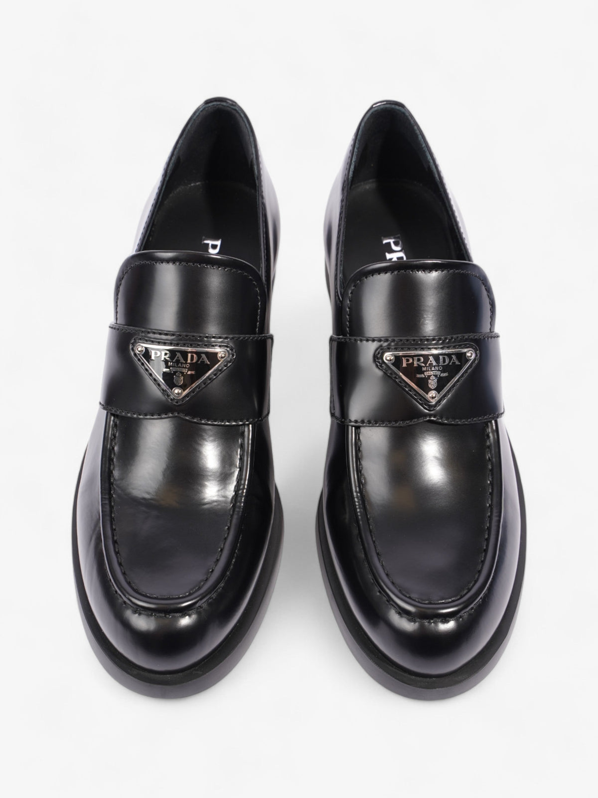 Prada Ritch Erani Loafer Black Leather EU 37.5 UK 4.5