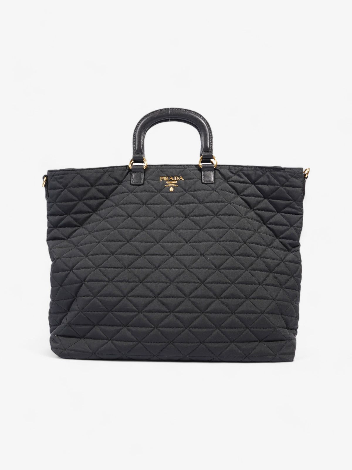 Prada Tessuto Quilted Tote Black Nylon
