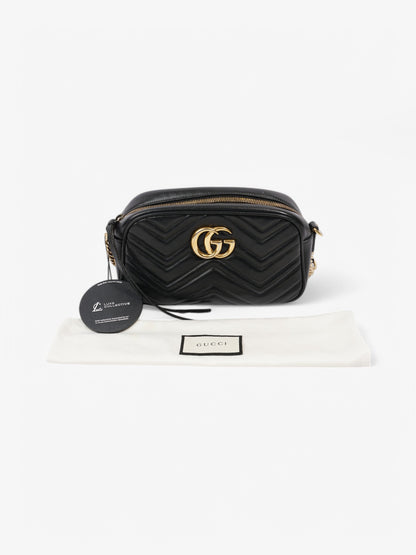 Gucci Marmont Zip Black Matelasse Leather Small