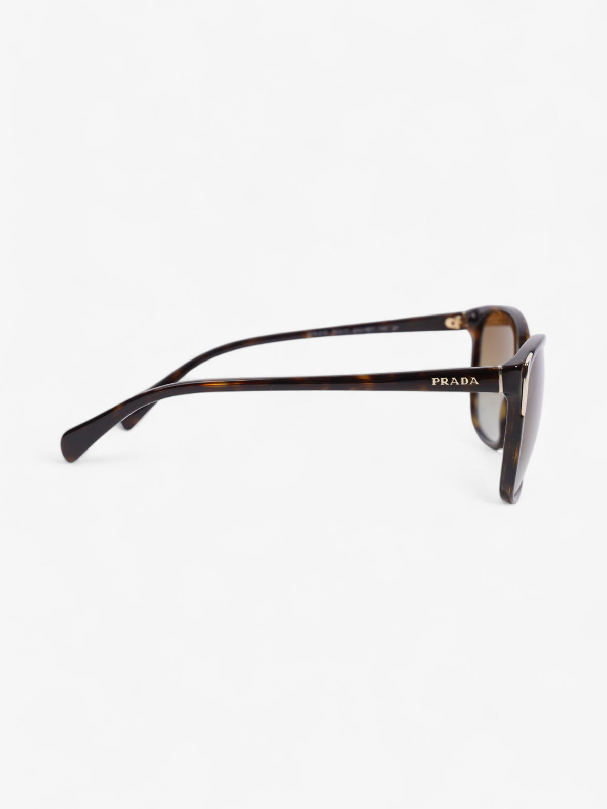 Prada Square Framed Sunglasses Tortoise  / Light Gold Acetate 140mm
