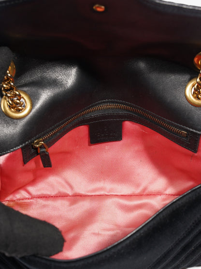 Gucci GG Marmont Black Velvet Small
