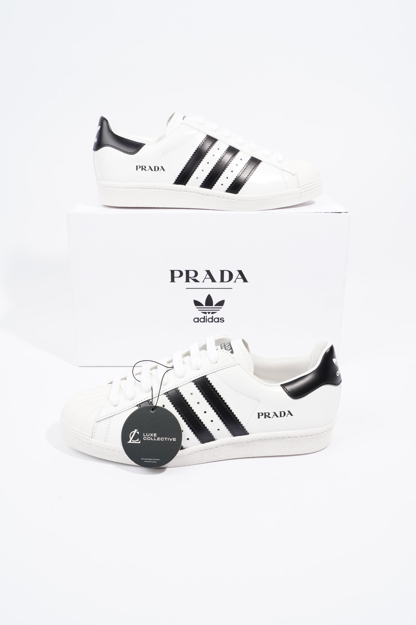 Adidas x Prada Superstar White / Black Leather EU 42.5 UK 8.5