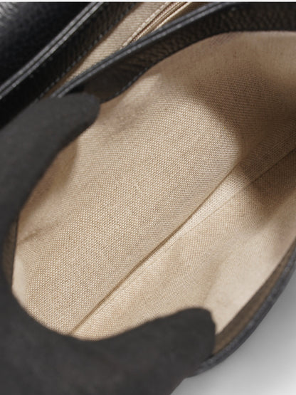 Gucci Interlocking G Shoulder Black Leather