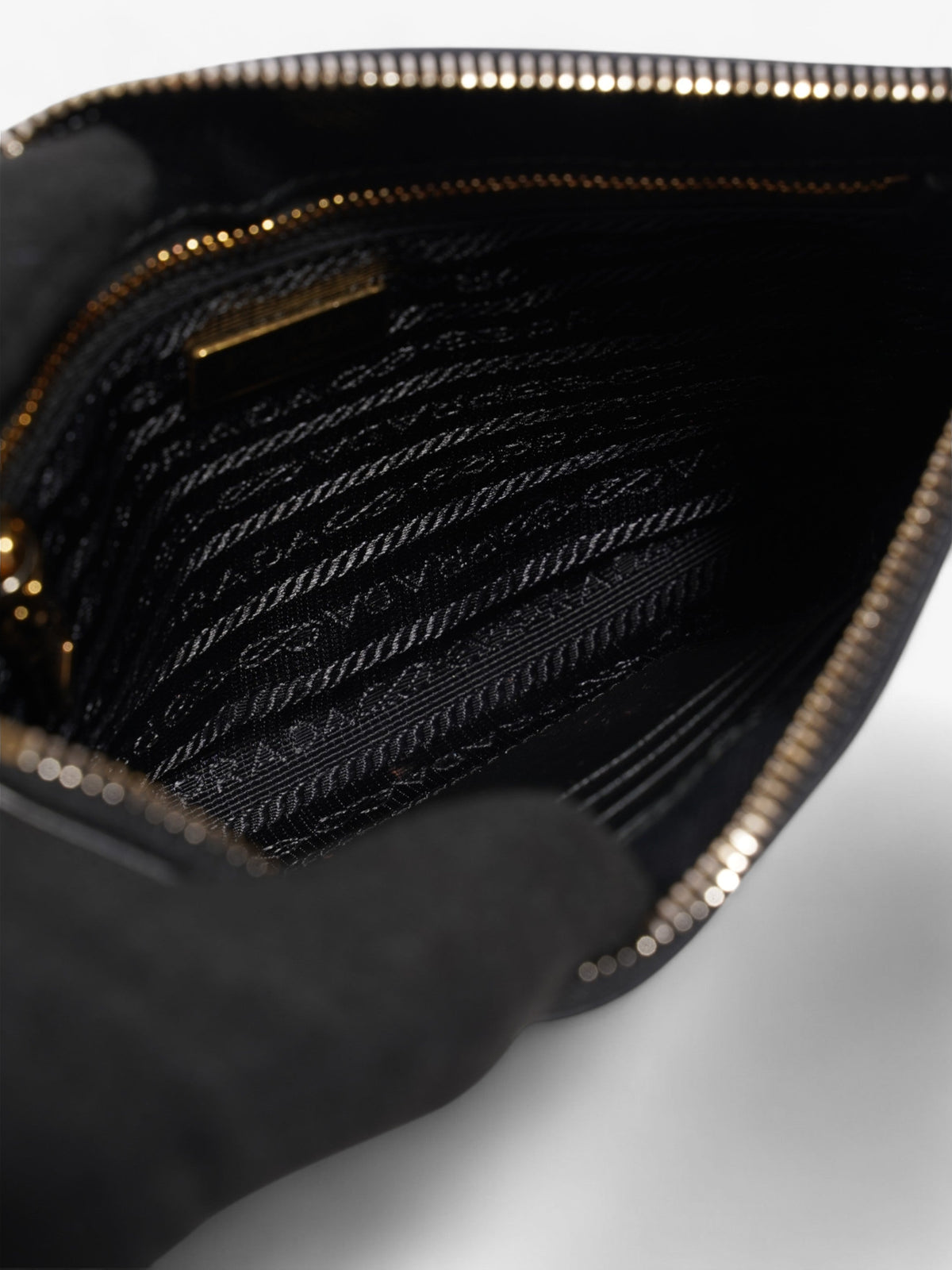 Prada Lux Pochette Black Saffiano Leather
