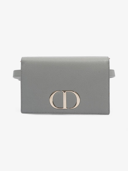 Christian Dior 30 Montaigne 2 In 1 Pouch Grey Calfskin Leather