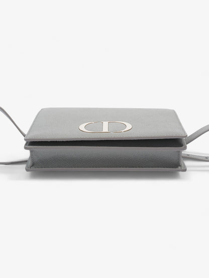 Christian Dior 30 Montaigne 2 In 1 Pouch Grey Calfskin Leather