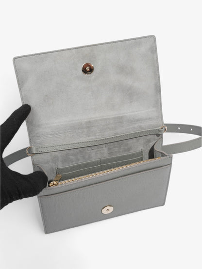 Christian Dior 30 Montaigne 2 In 1 Pouch Grey Calfskin Leather