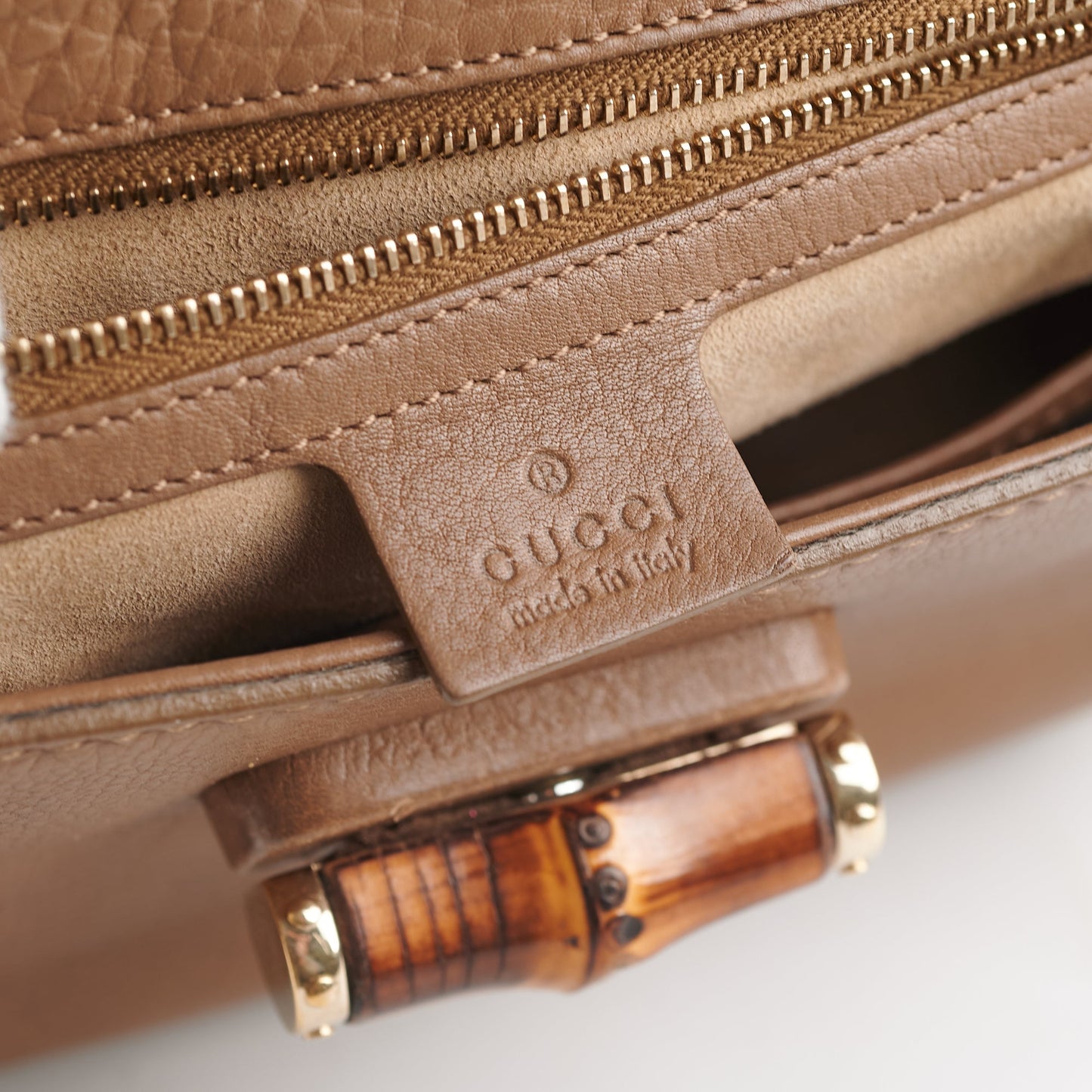 Gucci Top Handle Horsebit Beige