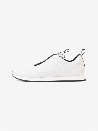 Fendi FFreedom Sneakers White  / Black Technical Fabric EU 41 UK 8