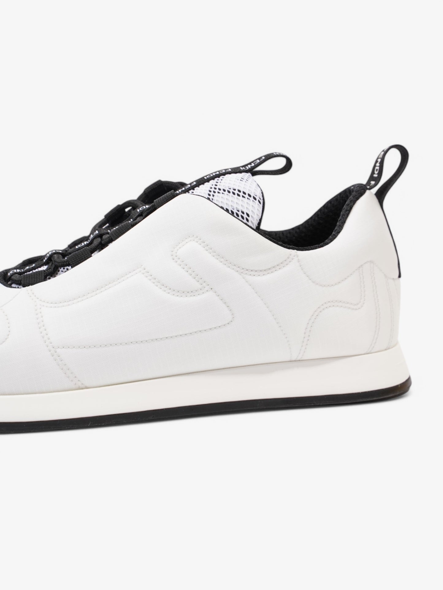 Fendi FFreedom Sneakers White  / Black Technical Fabric EU 41 UK 8