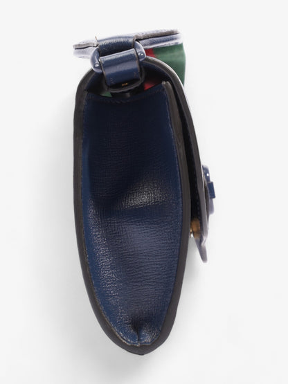 Gucci Horsebit 1955 Blue Calfskin Leather Mini