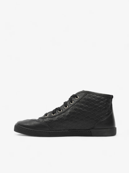 Microguccissima High-tops Black Embossed Leather EU 37 UK 4