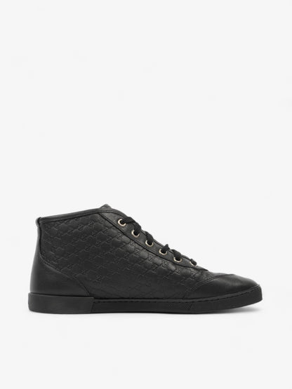 Microguccissima High-tops Black Embossed Leather EU 37 UK 4