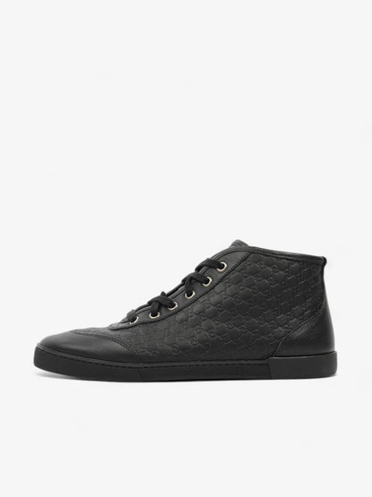 Microguccissima High-tops Black Embossed Leather EU 37 UK 4