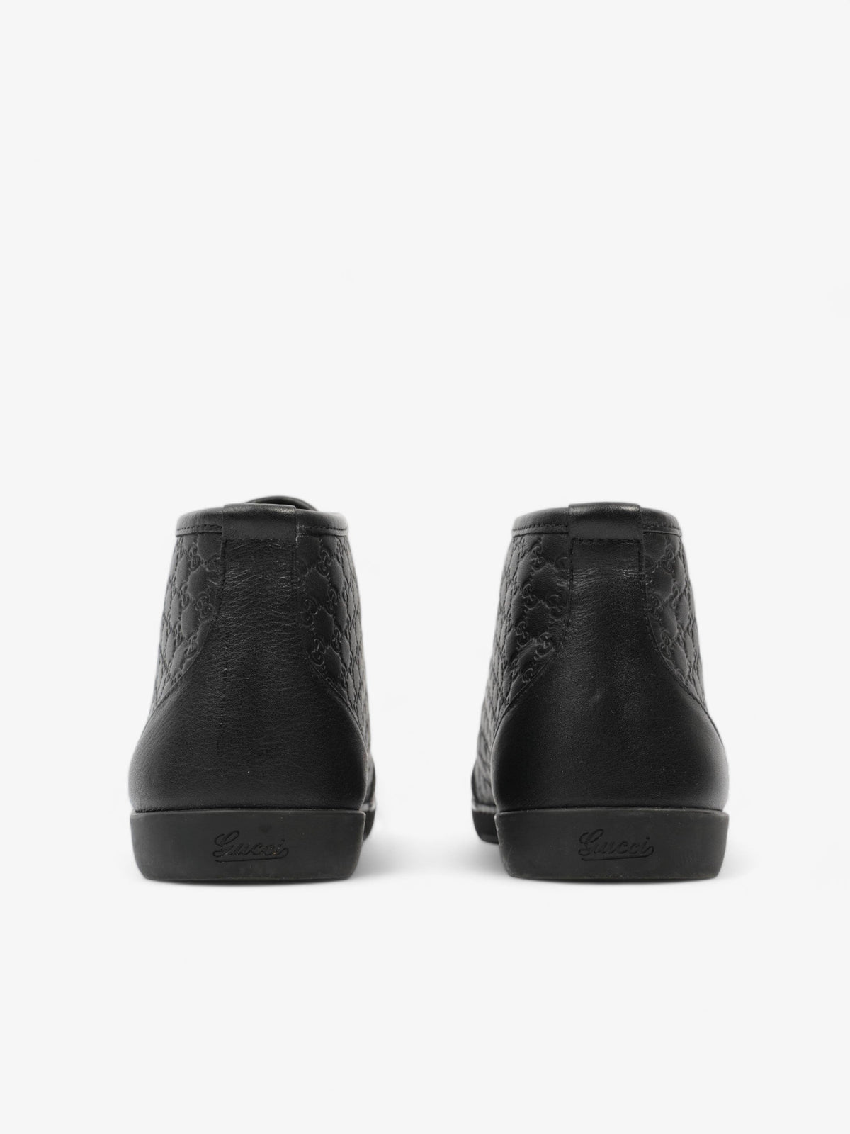 Microguccissima High-tops Black Embossed Leather EU 37 UK 4