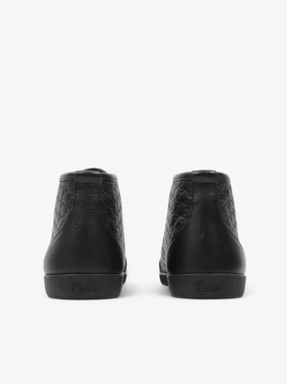 Microguccissima High-tops Black Embossed Leather EU 37 UK 4