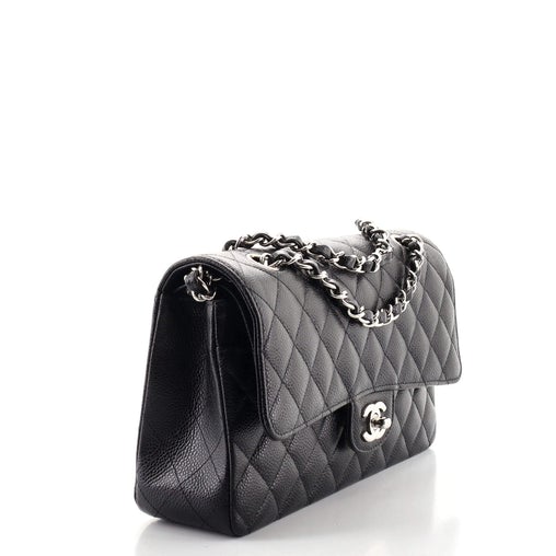Chanel Flap Medium Leather Black Shoulder Bag 4