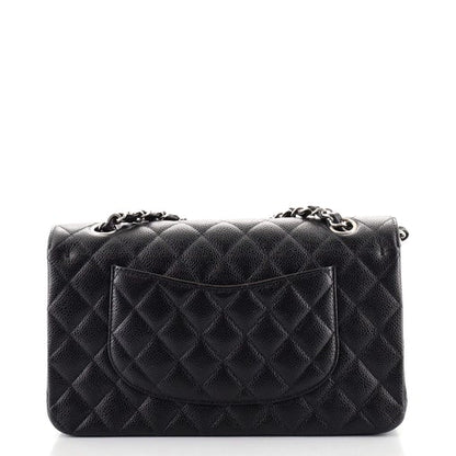Chanel Flap Medium Leather Black Shoulder Bag 4