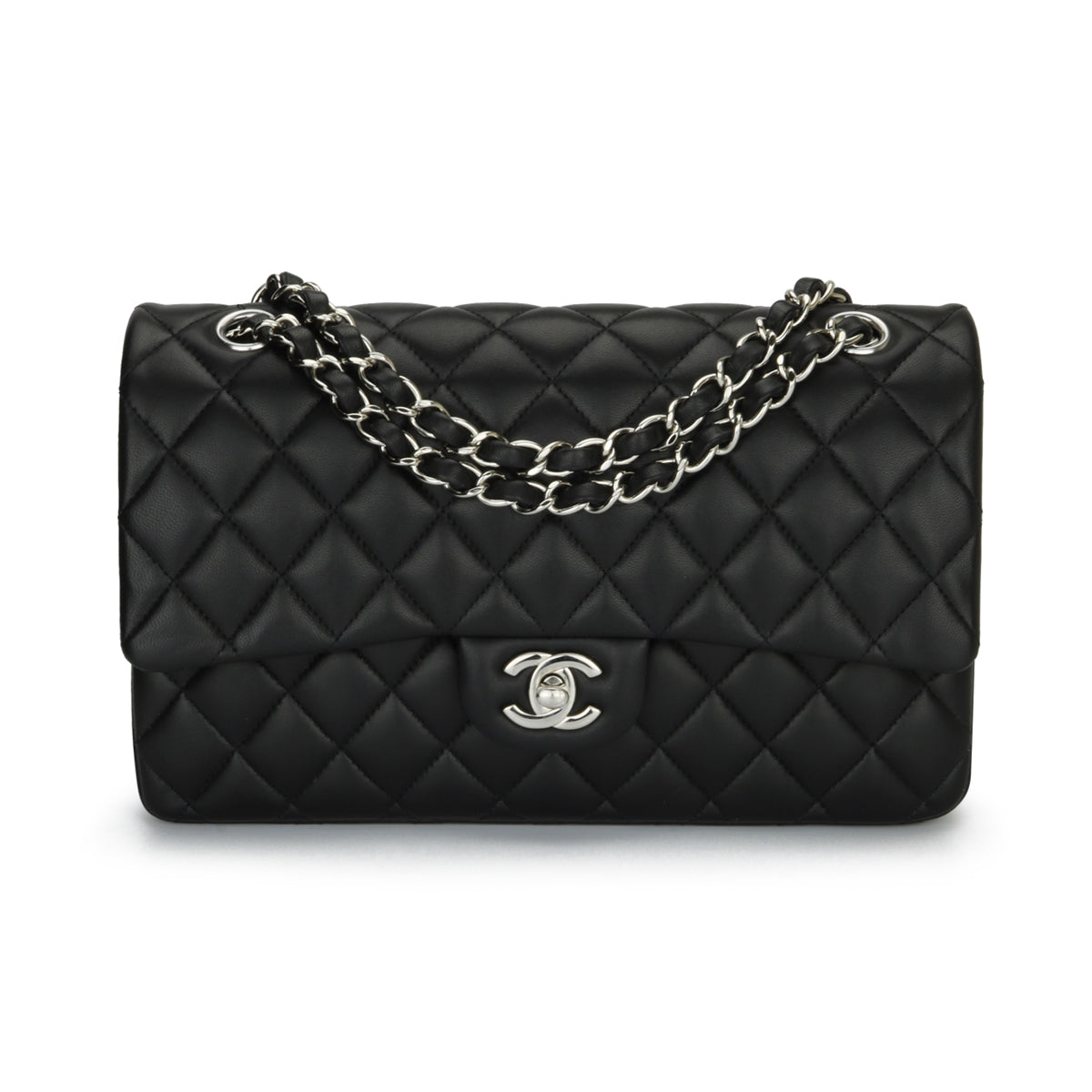 Chanel Flap Medium Leather Black Shoulder Bag 4