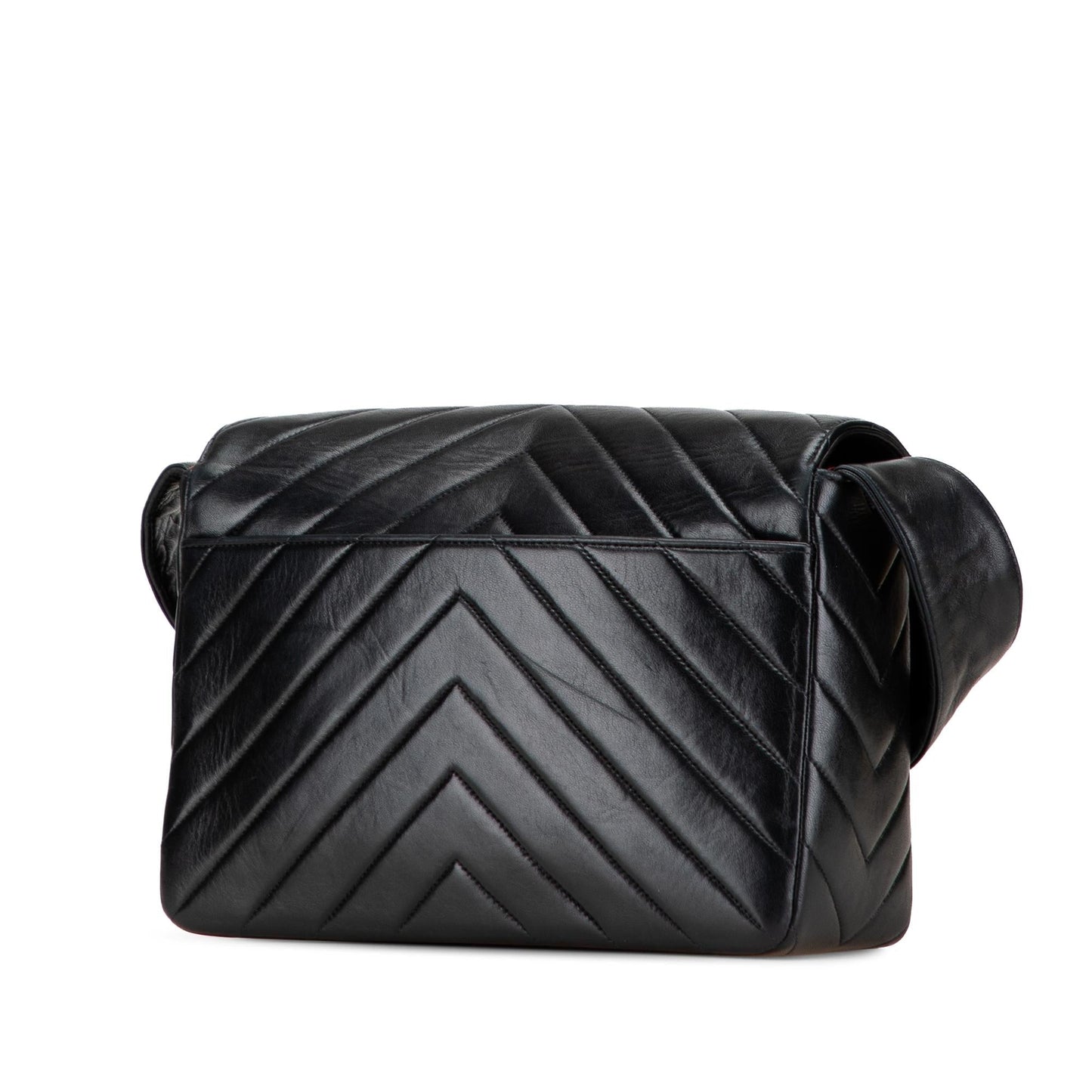 Chanel CC Chevron Lambskin Flap