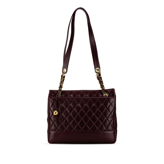 Chanel CC Quilted Lambskin Tote (SHG-uv9hyd)