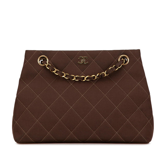Chanel CC Quilted Nylon Shoulder Handbag (SHG-lWdX0e)