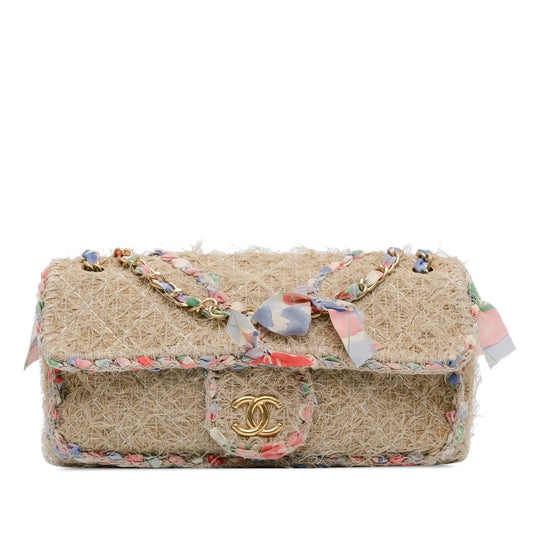 Chanel CC Straw Country Flap (SHG-gfeq4q)
