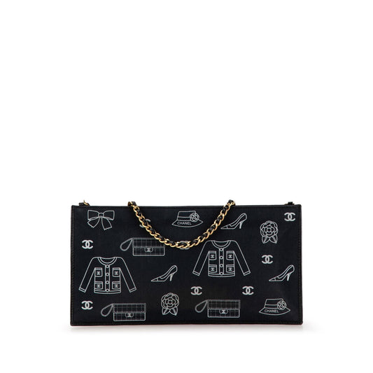 Chanel Canvas Symbols Chain Pochette (SHG-ELN6Qm)