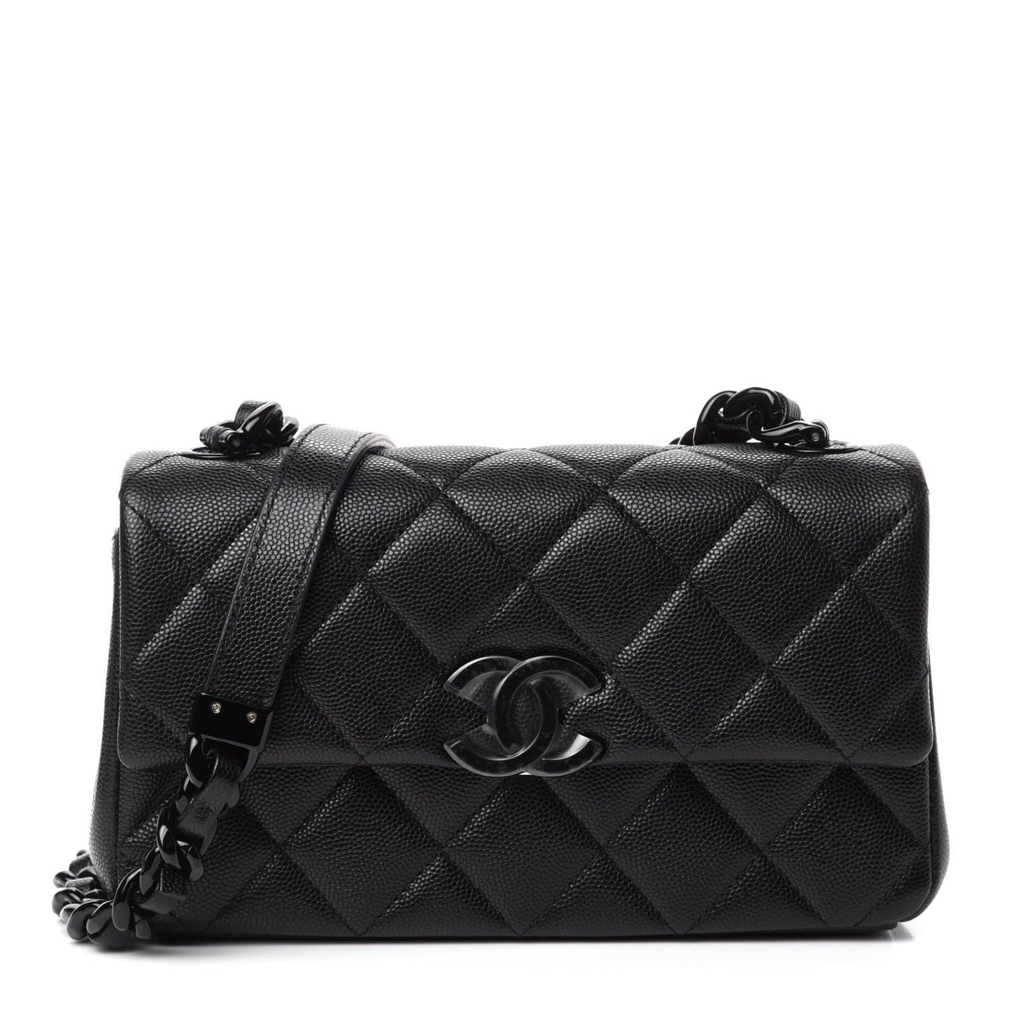 Chanel Flap Small Leather Black Crossbody Bag