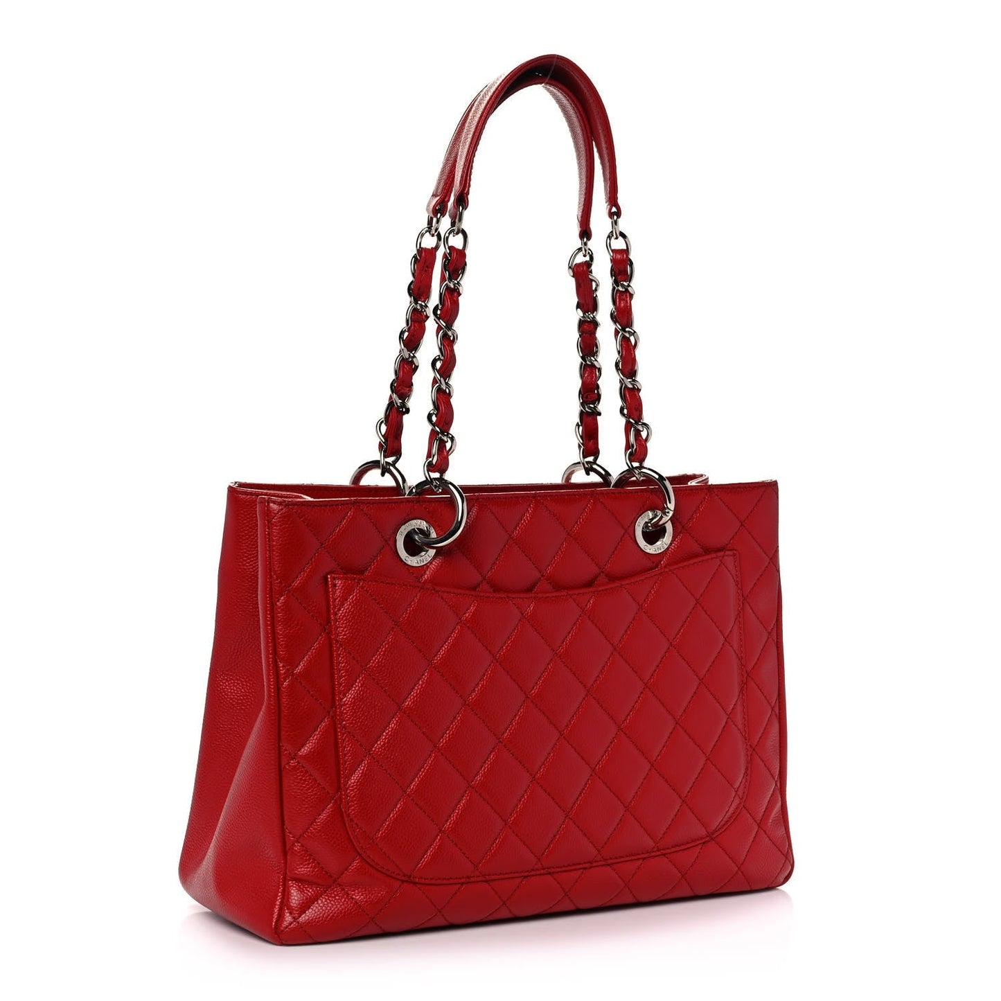 Chanel Leather Red Elegant Tote Bag 2