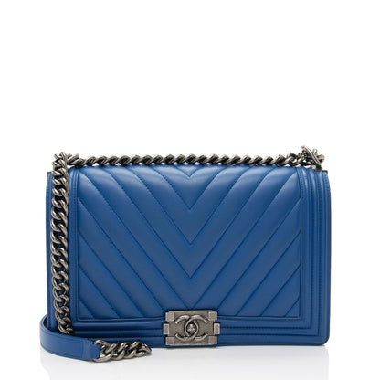 Chanel Chevron Lambskin New Medium Boy Bag
