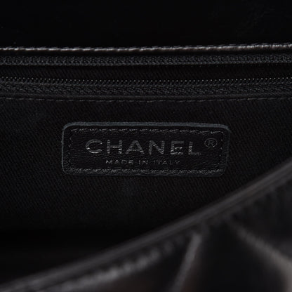 Chanel Flap Small Leather Black Tote Bag