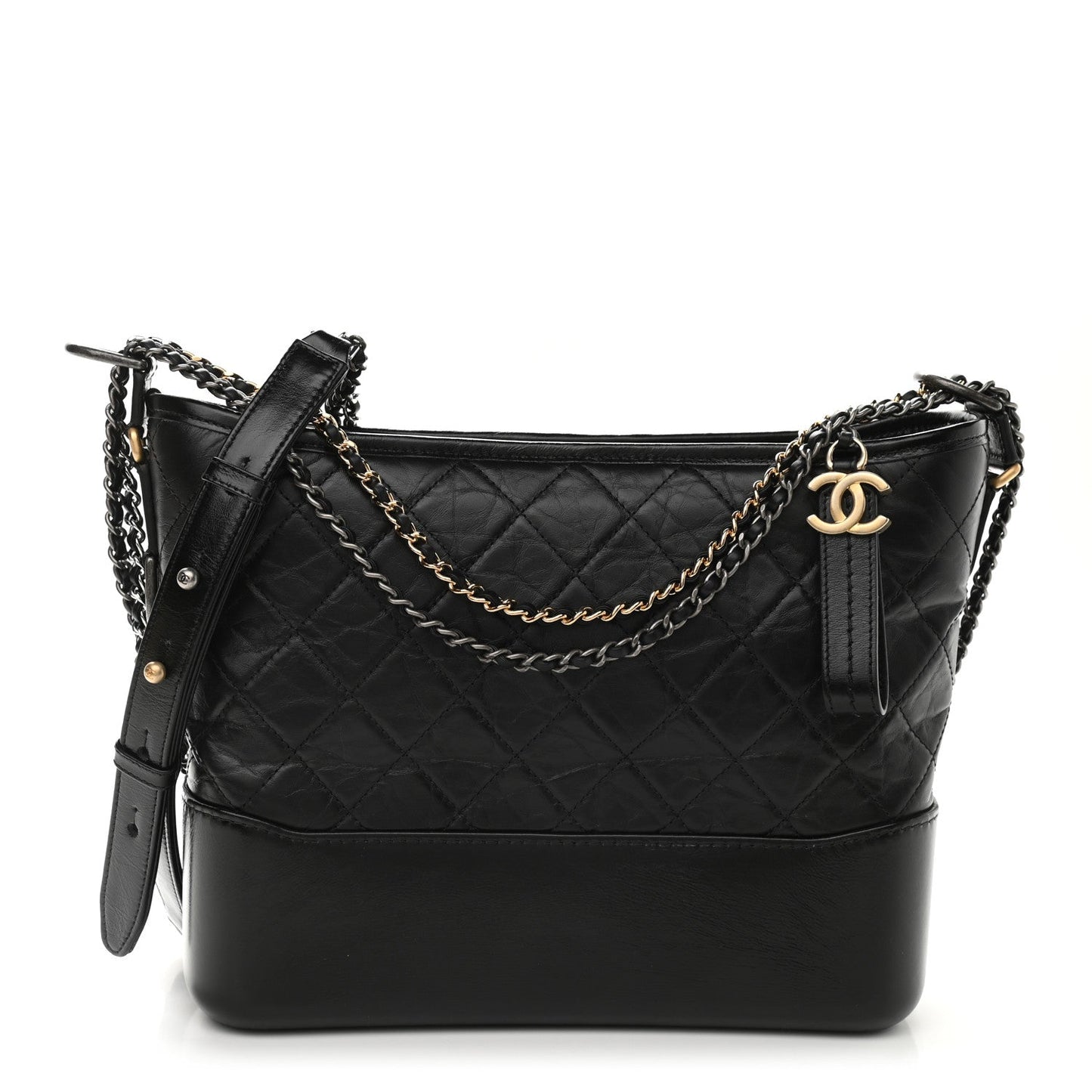 Chanel Medium Leather Black Shoulder Bag 2
